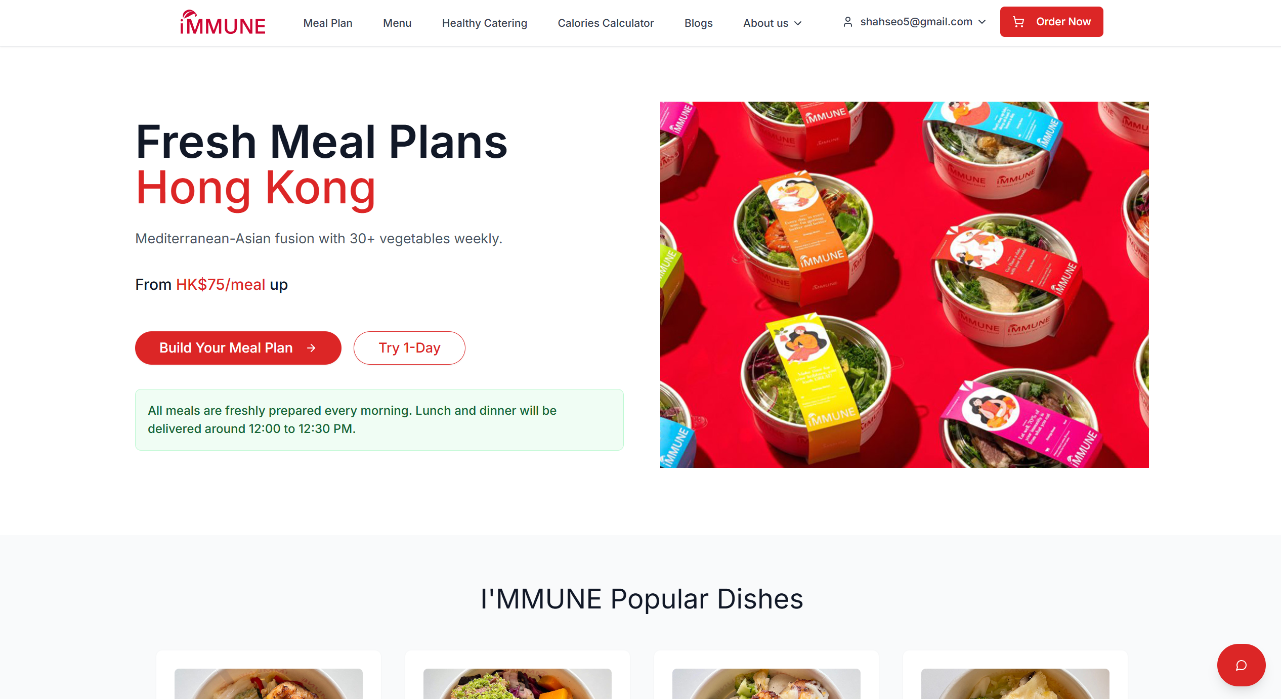 I'MMUNE Meal Delivery